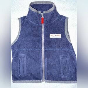 Carters 6 Month Daddy & Son Construction Fleece Zip Up Vest EUC Cute Baby Top
